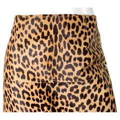 Fendi Cheetah Print Pony Hair Vintage Midi Skirt