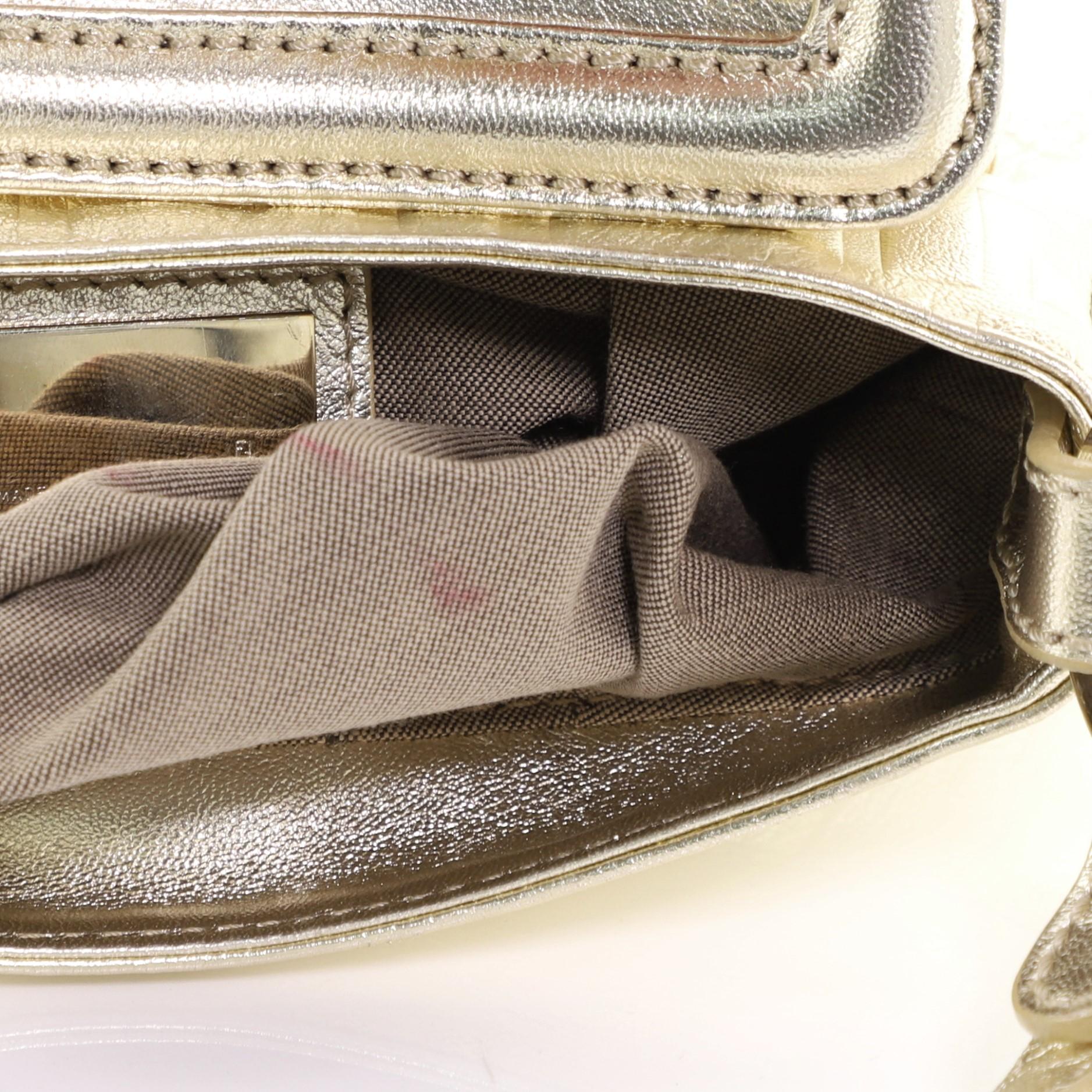 Women's or Men's Fendi Chef Handle Bag Zucca Embossed Leather Mini