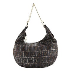 Fendi  Chef Hobo Metallic Zucca Canvas Medium