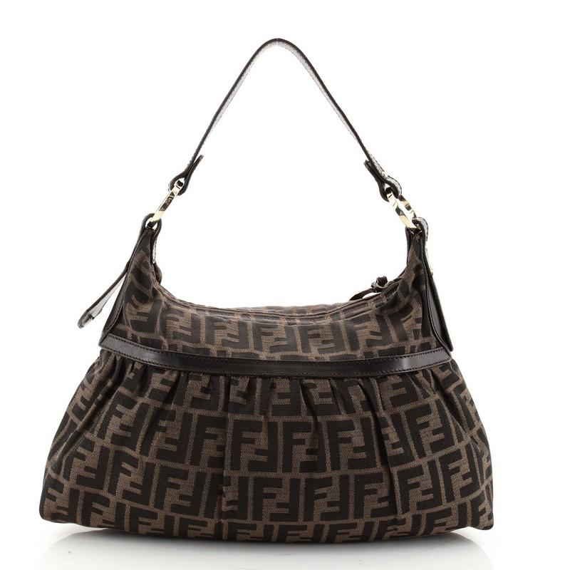 Fendi Chef Hobo Zucca Canvas Groß (Schwarz)