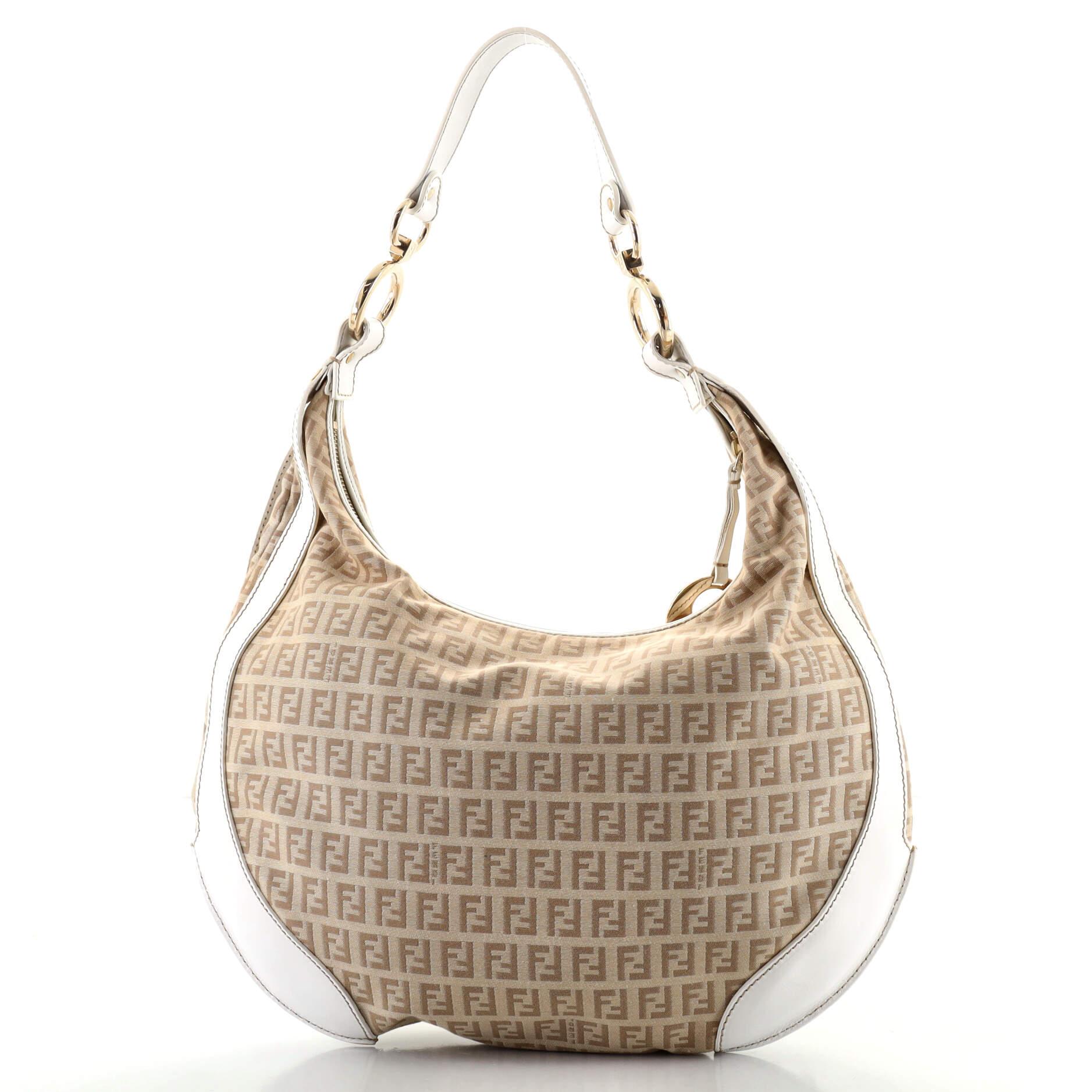 Fendi Chef Tasche Hobo Zucchino Segeltuch (Braun)