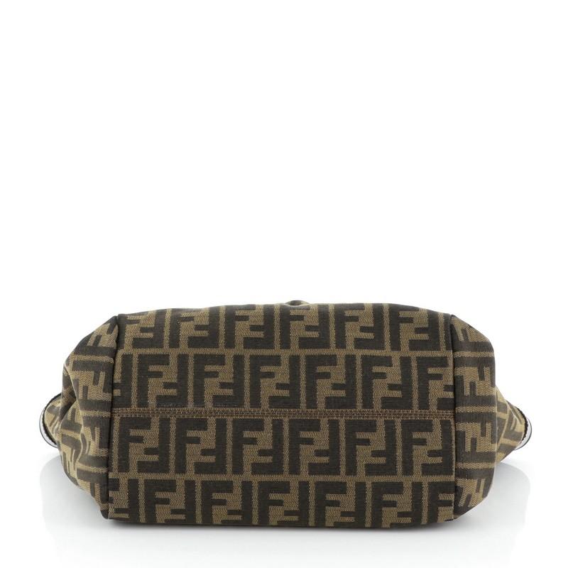 Black Fendi Chef Pocket Tote Zucca Canvas Medium