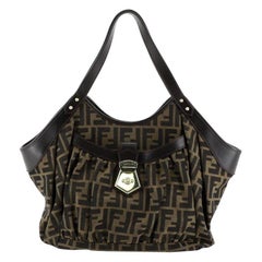 Fendi Chef Pocket Tote Zucca Canvas Medium