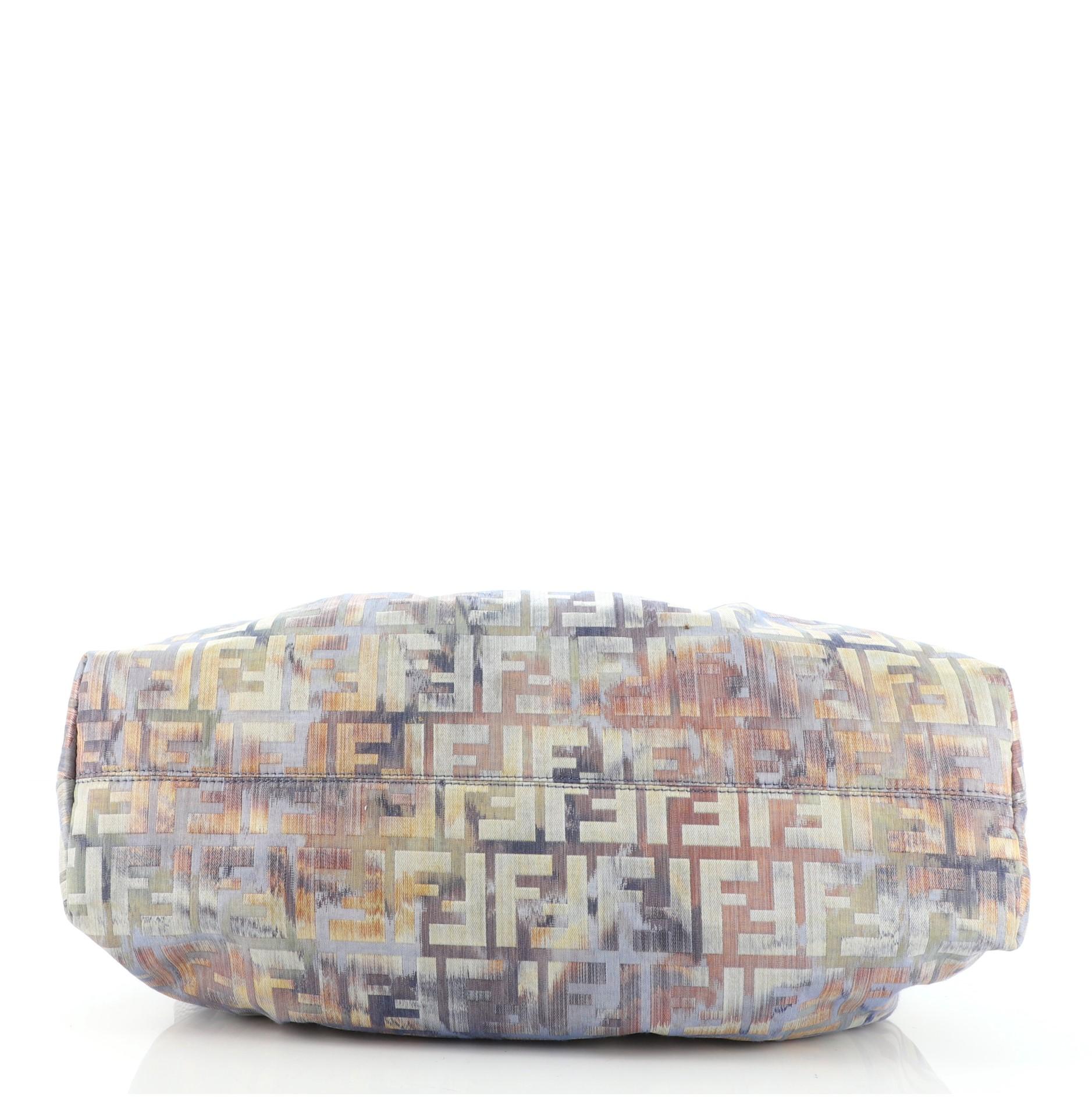 Fendi Chef Umhängetasche Multicolor Zucca Canvas mit Leder mit Eidechsenprägung für Damen oder Herren