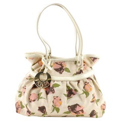 Fendi Chef Shoulder Bag Rose Print Zucca Canvas Small