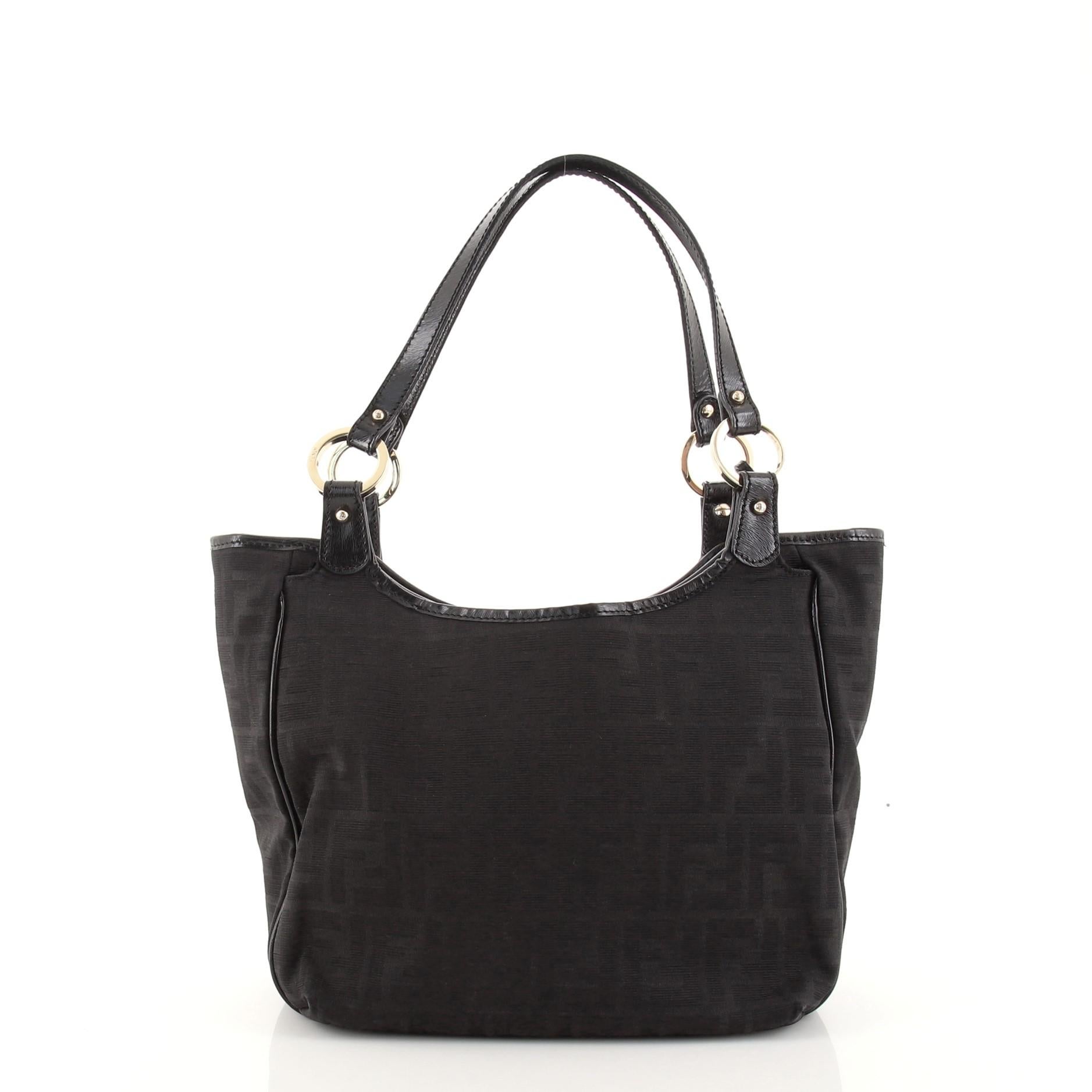 Zucca Canvas-Tasche von Fendi Chef (Schwarz)