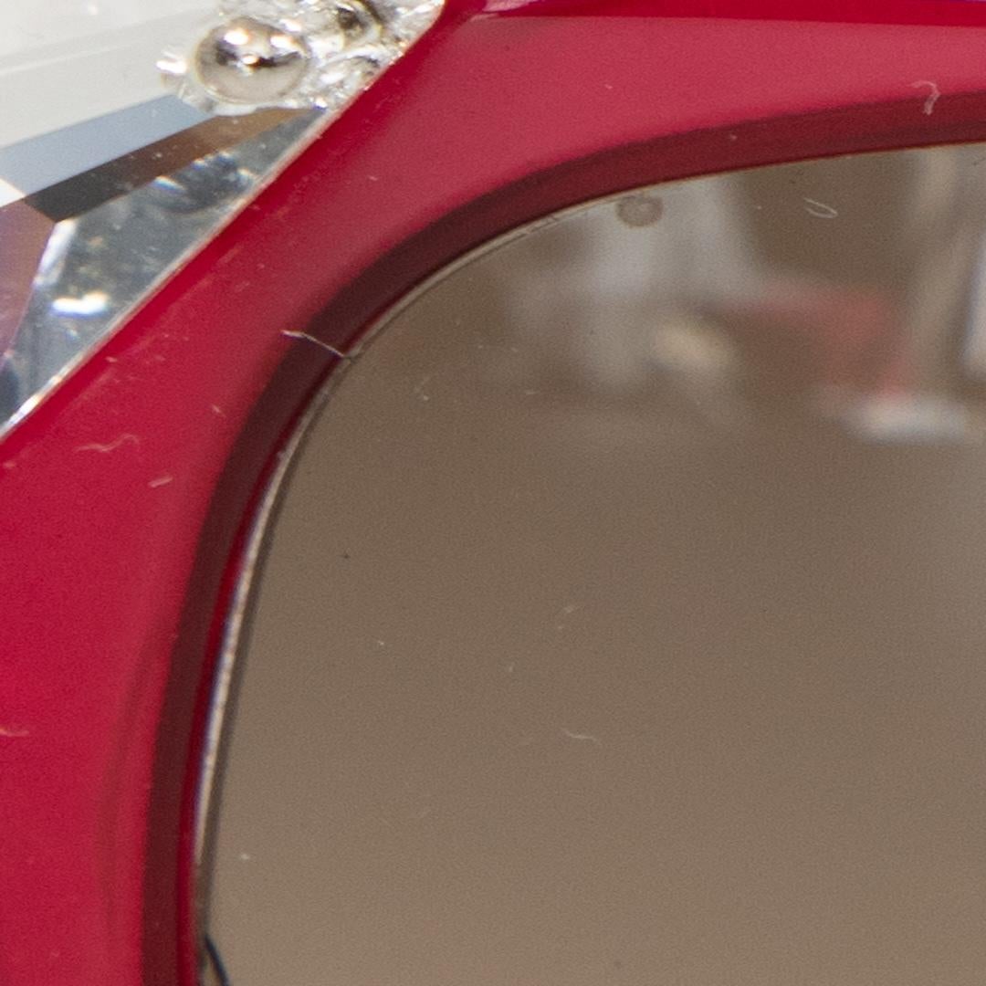 Fendi Kirsche Palladium Iridia Cate Eye Sonnenbrille Damen im Angebot