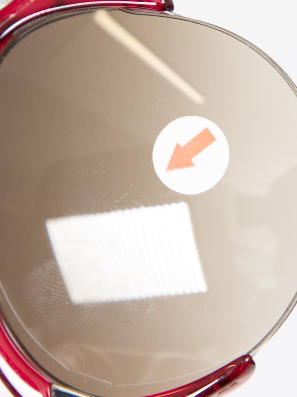 Fendi Kirsche Palladium Iridia Cate Eye Sonnenbrille im Angebot 2