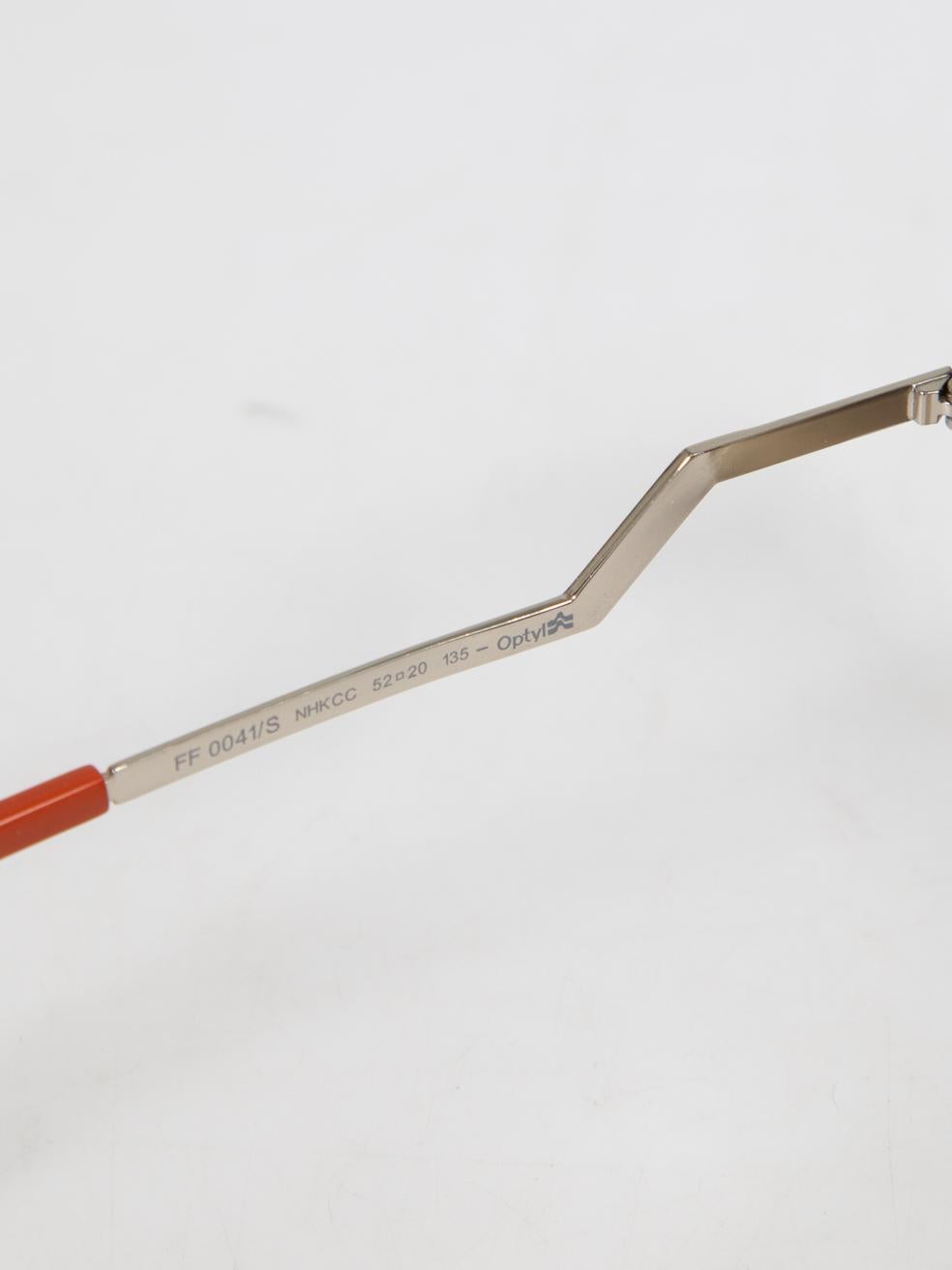 Fendi Kirsche Palladium Iridia Cate Eye Sonnenbrille im Angebot 3