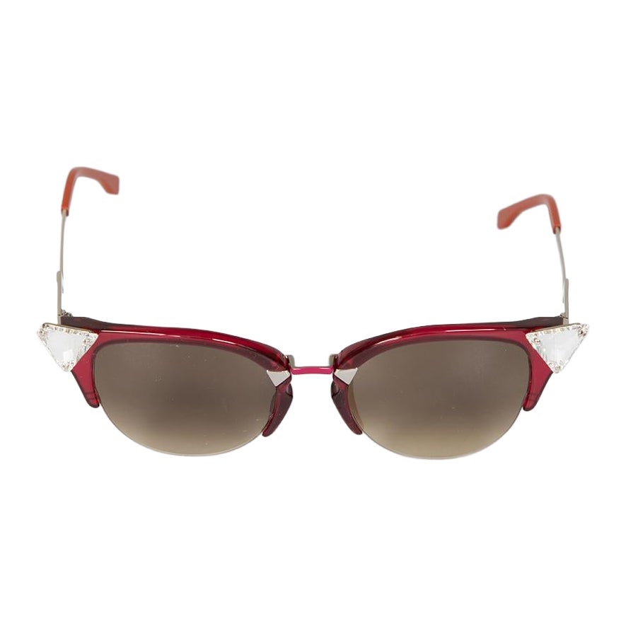Gafas de sol Fendi cereza paladio Iridia Cate Eye