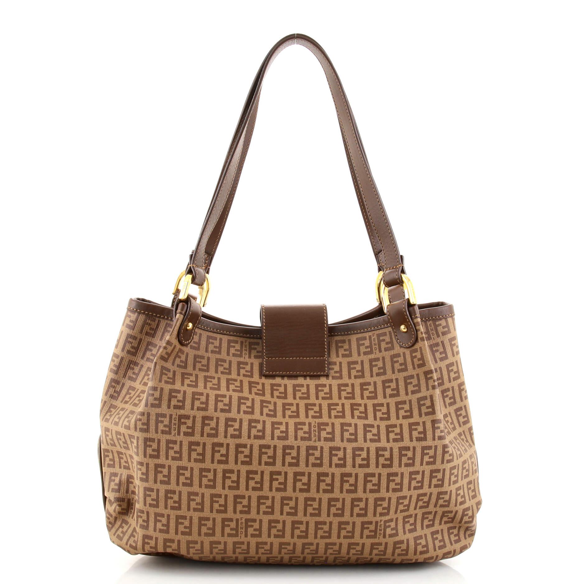 Women's or Men's Fendi Chiusura Tote Zucchino Coated Canvas Medium