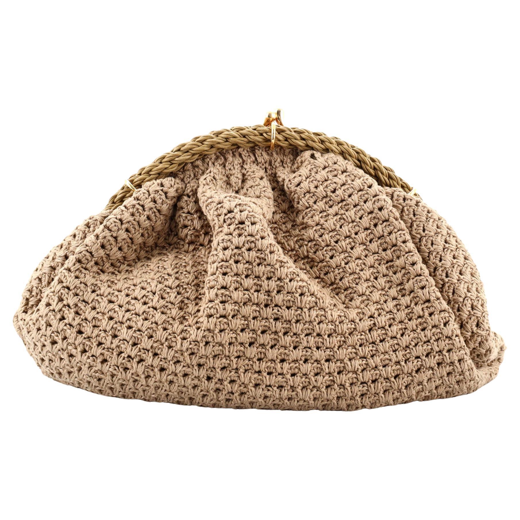Fendi Clasp-Fastening Clutch Bag Crochet