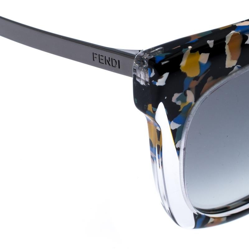 Fendi Clear Jungle/Dark Gradient FF 0179/S Cateye Sunglasses In Excellent Condition In Dubai, Al Qouz 2