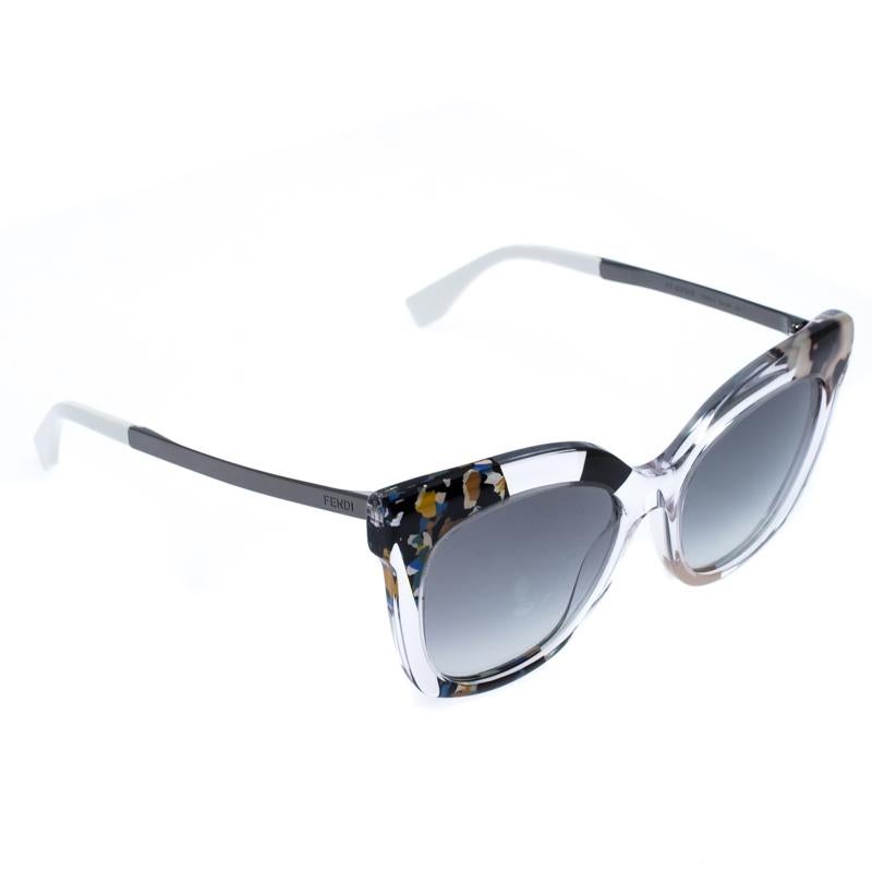 Fendi Clear Jungle/Dark Gradient FF 0179/S Cateye Sunglasses 1