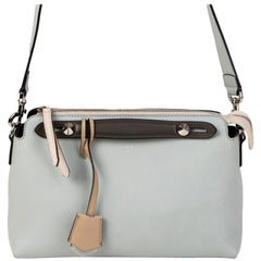 FENDI Cloud blue leather BY THE WAY REGULAR BOSTON Shoulder Bag