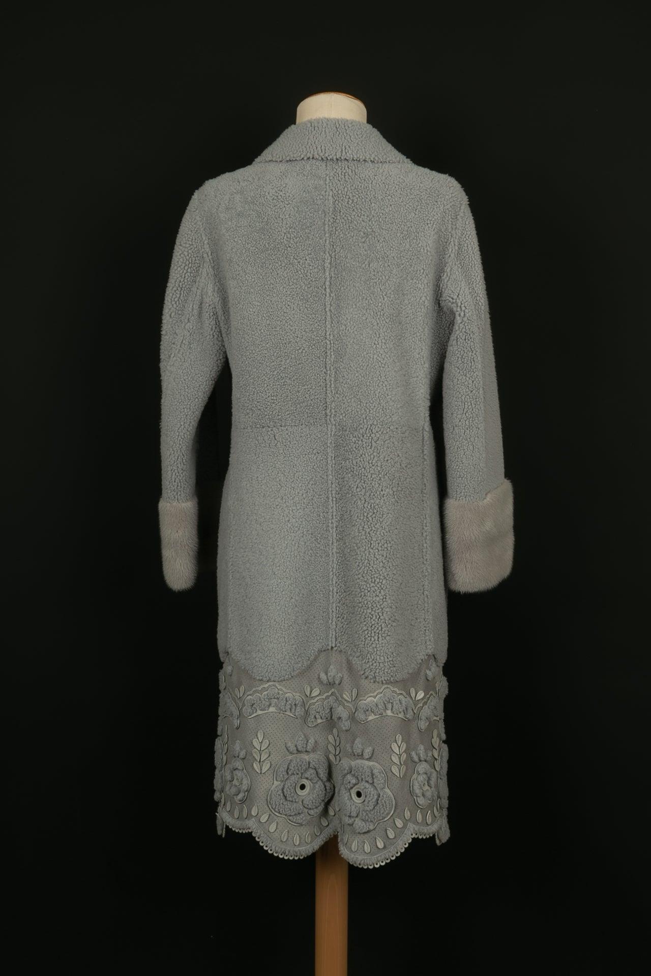 Gray Fendi Coat, Size 42FR For Sale