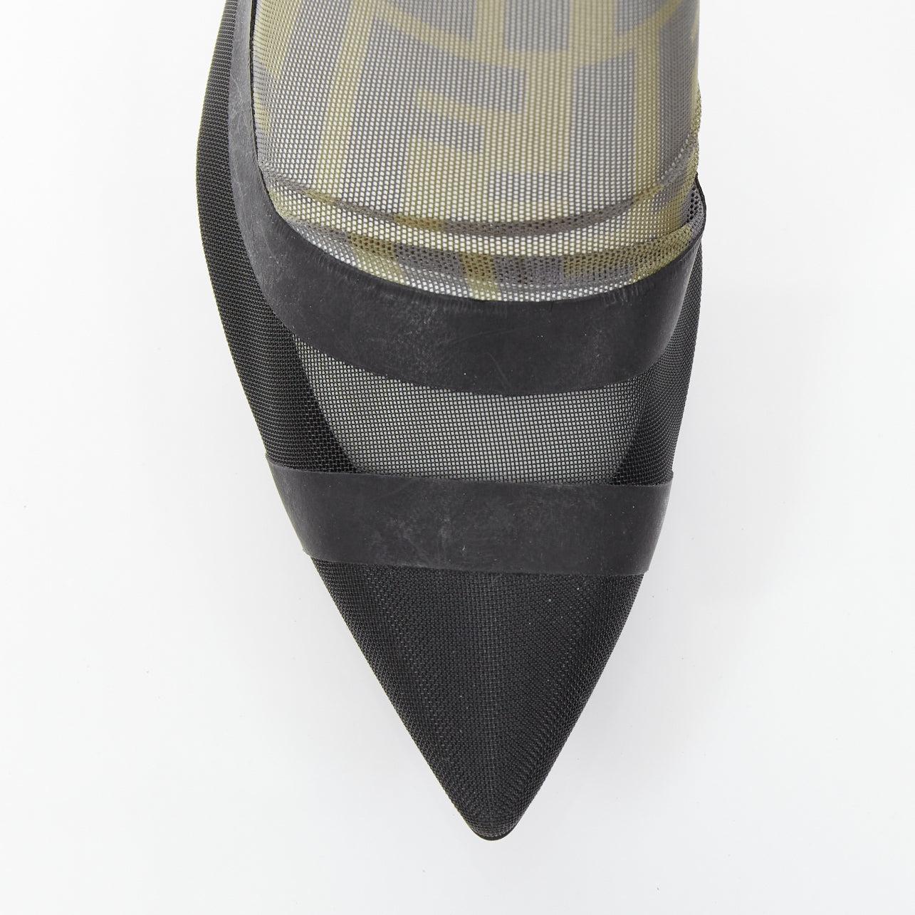 FENDI Colibri brown FF monogram sheer mesh sock boots EU40 Nicki Minaj im Angebot 1