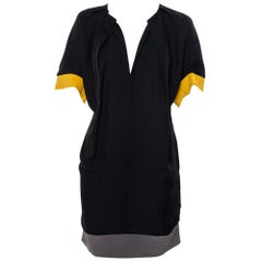 Fendi Color Block Silk Oversized Shift Dress S