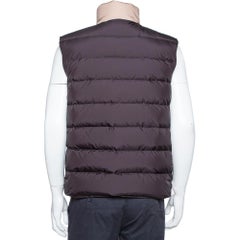 Fendi Color Block Synthetic Logo Printed Sleeveless Puffer Gilet M