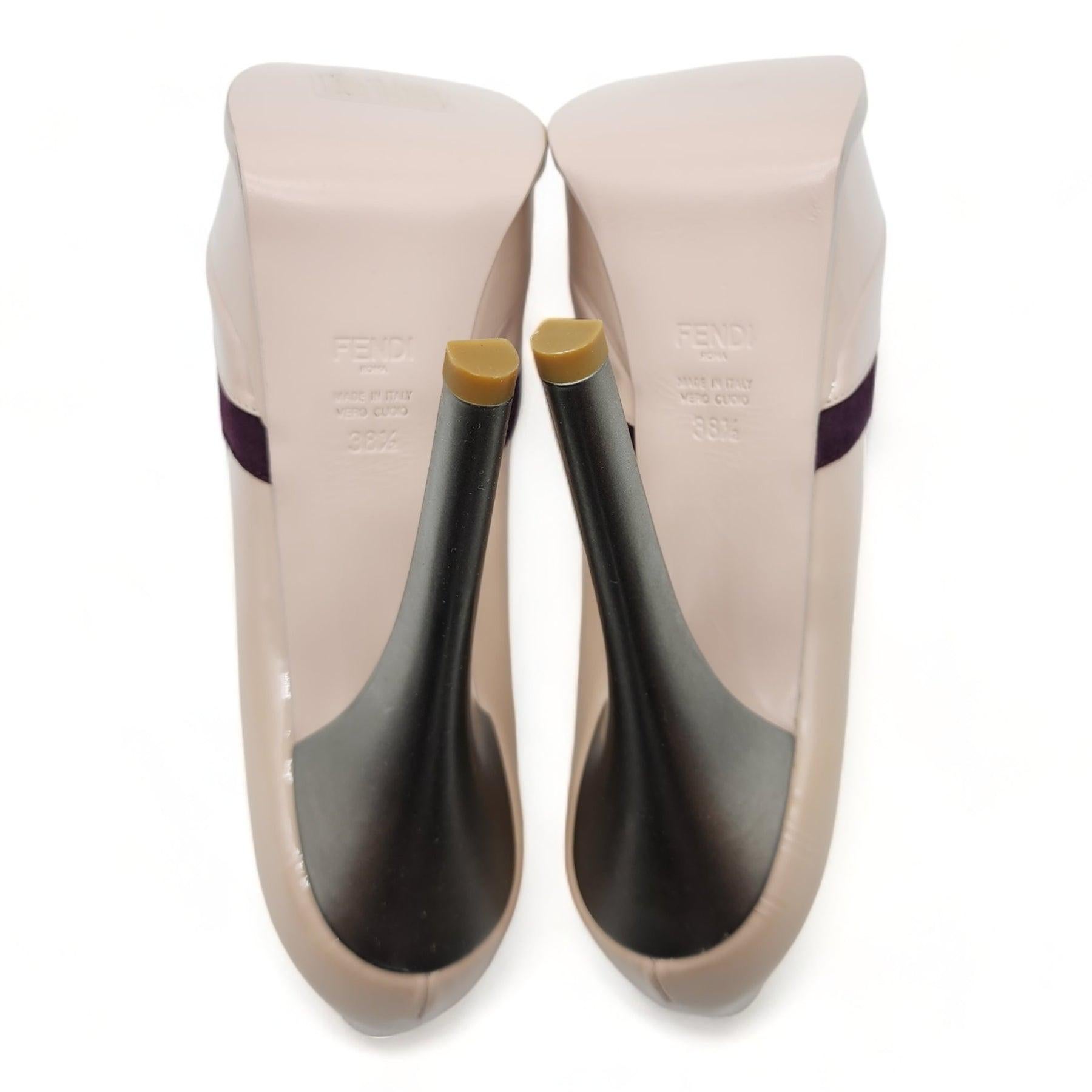 Fendi Farbblock-Pumps aus Leder und Metallic im Zustand „Hervorragend“ im Angebot in Los Angeles, CA