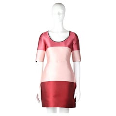 Fendi Mini Vestido de Satén con Bloques de Color - 2006/2007 - IT42
