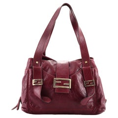 Fendi Compartment Shoulder Bag Leather Medium