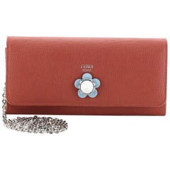 Fendi Continental Wallet on Chain Studded Leather