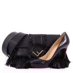 Fendi Convertible Baguette Bag Fringe Leather Medium