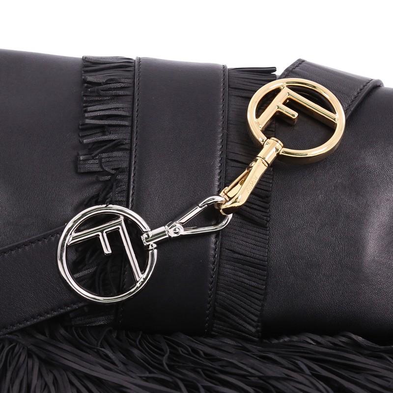 Fendi Convertible Baguette Bag Fringe Leather Medium 2