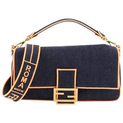 Fendi Convertible Baguette Crossbody Denim