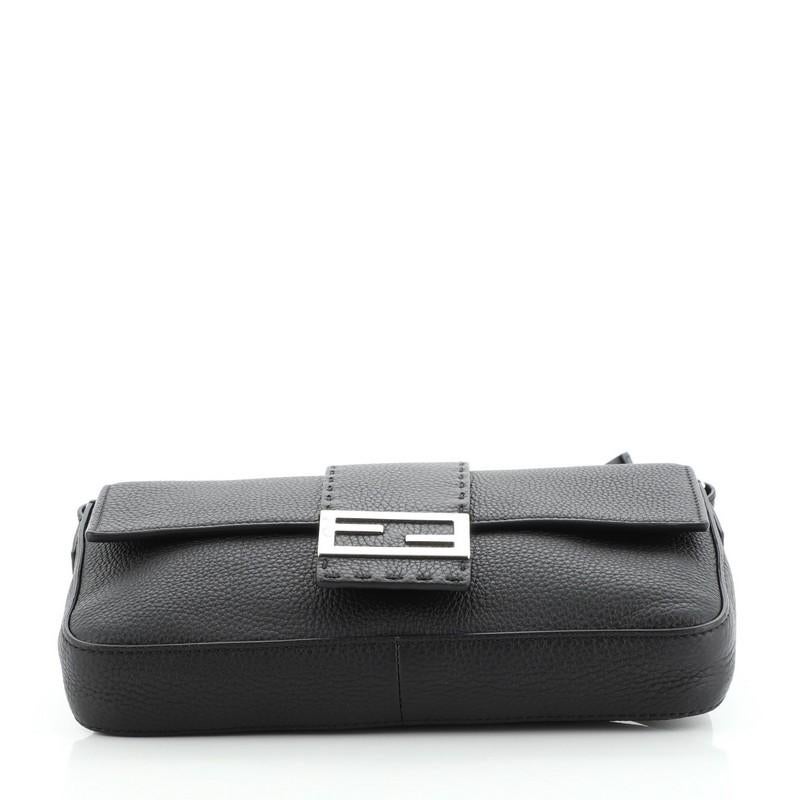 Black Fendi Convertible Baguette NM Waist Bag Selleria Leather