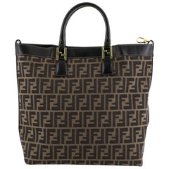 Fendi Convertible Tote Zucca Coated Canvas