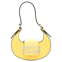 Fendi - Sac à main jaune biscuits