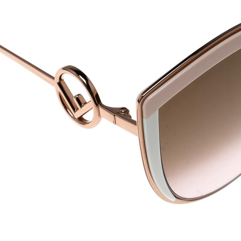 Fendi Copper/ Brown Pink Gradient FF0290/S Oversize Cat Eye Sunglasses 1