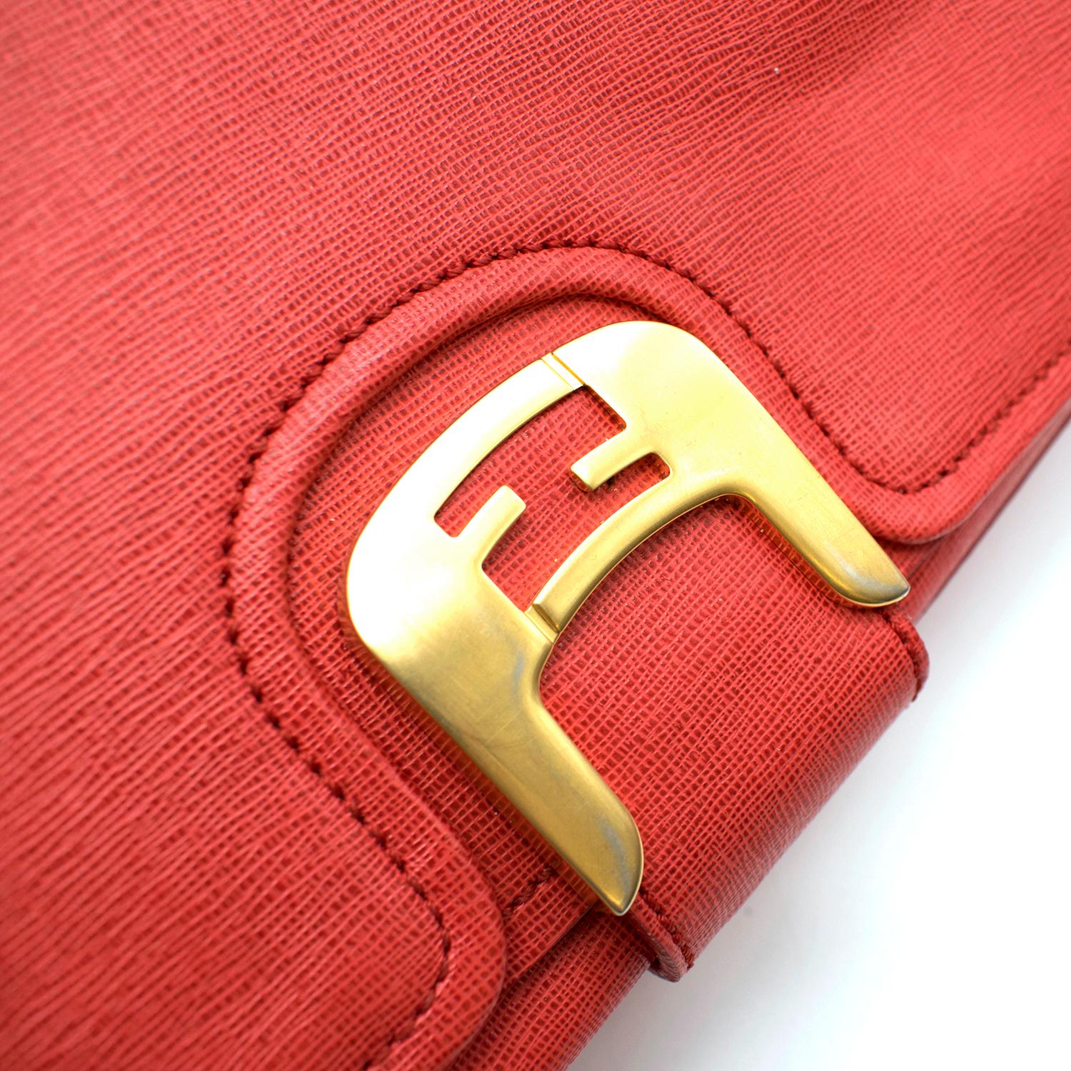 Women's or Men's Fendi Coral Coated Canvas Crossbody Bag 