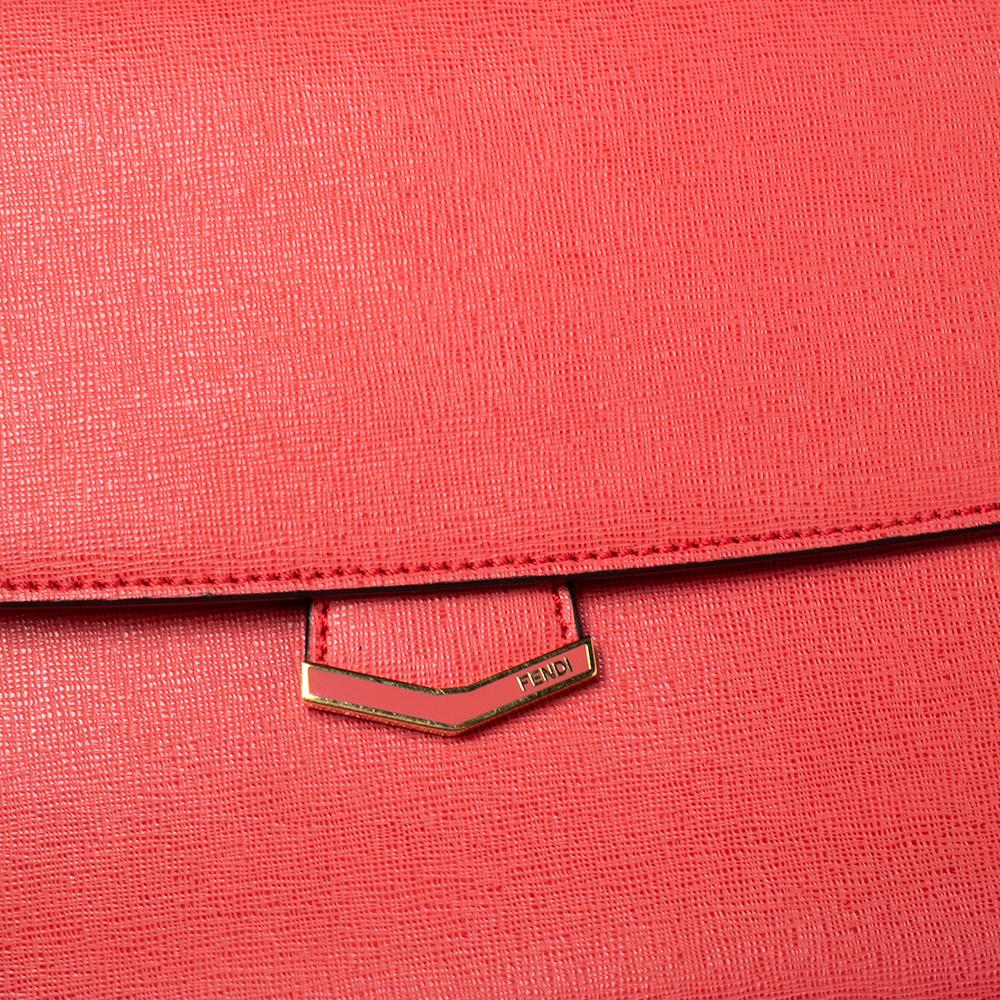 Fendi Coral Leather Small Demi Jour Shoulder Bag 7