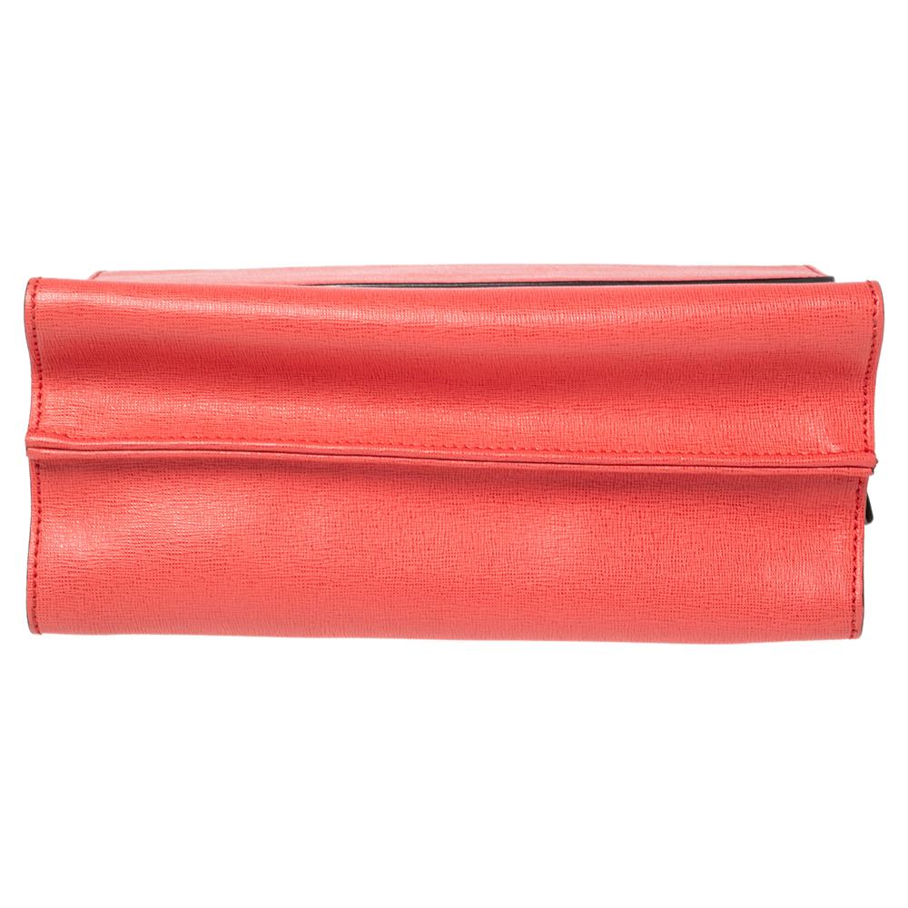 Women's Fendi Coral Leather Small Demi Jour Shoulder Bag