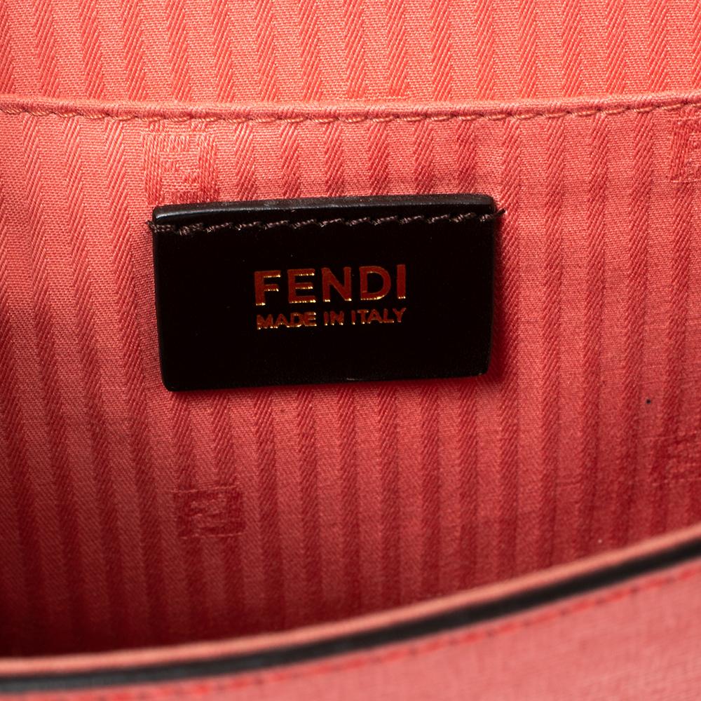 Fendi Coral Leather Small Demi Jour Shoulder Bag 4