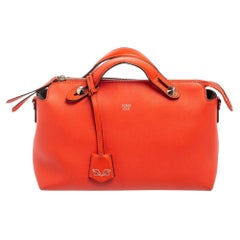 Fendi Coral Red Leather Small By The Way Shoulder Bag