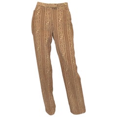 Vintage Fendi Corduroy Pants with Zucca Motif