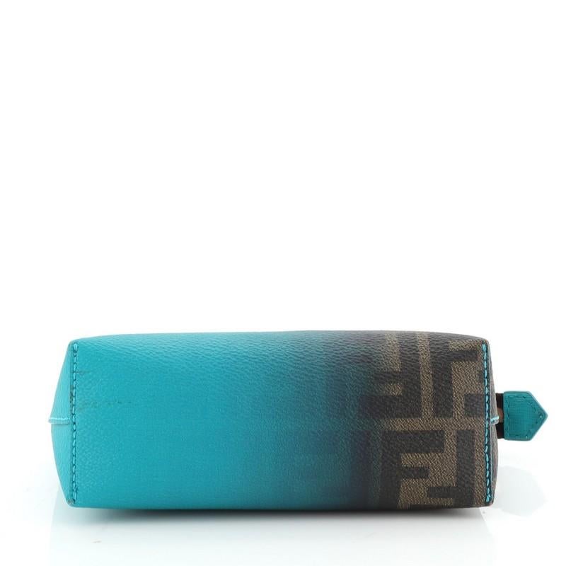 Fendi Cosmetic Case Ombre Zucca Coated Canvas Small  In Good Condition In NY, NY