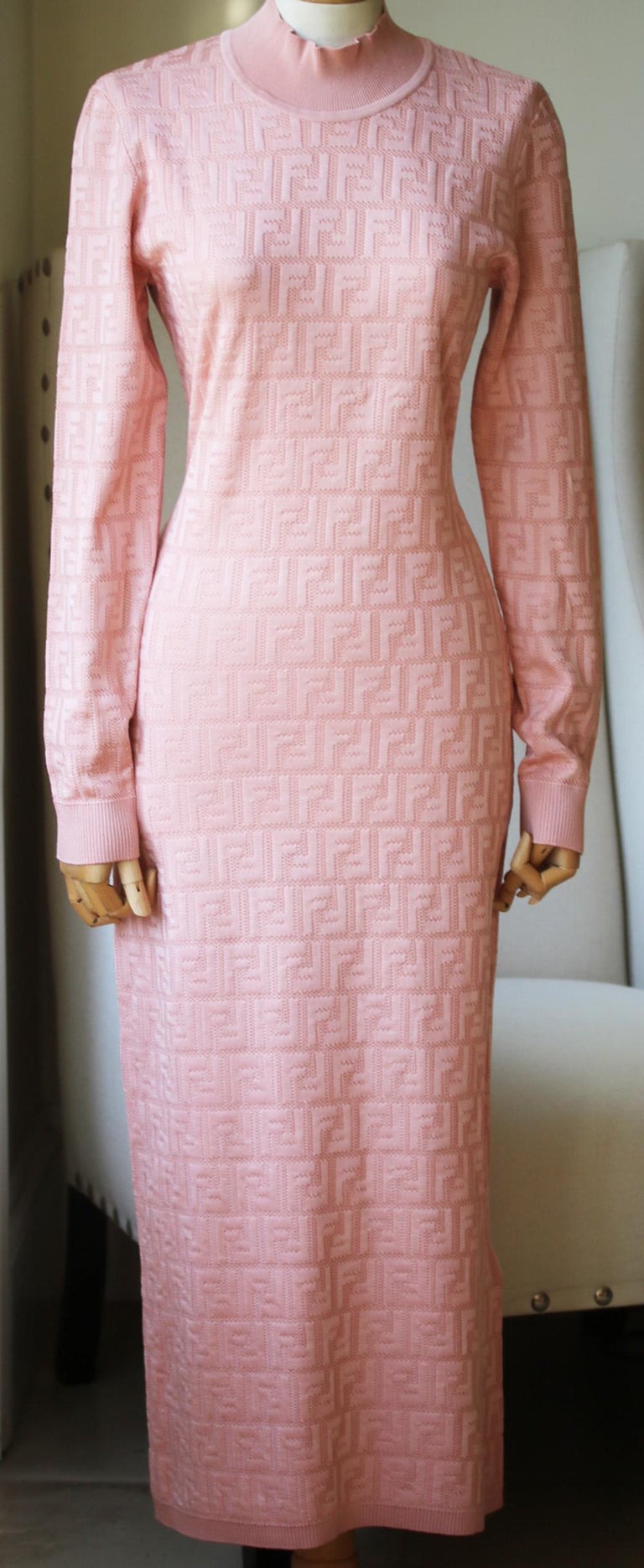 Fendi Cotton-Blend Jacquard Midi Dress at 1stDibs | fendi dress 