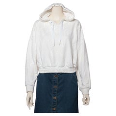Felpa con cappuccio in cotone Fendi Bianco