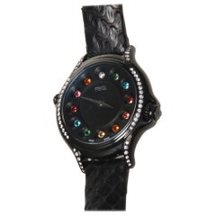 Fendi Crazy Karats Diamond and Topaz Watch - python band.