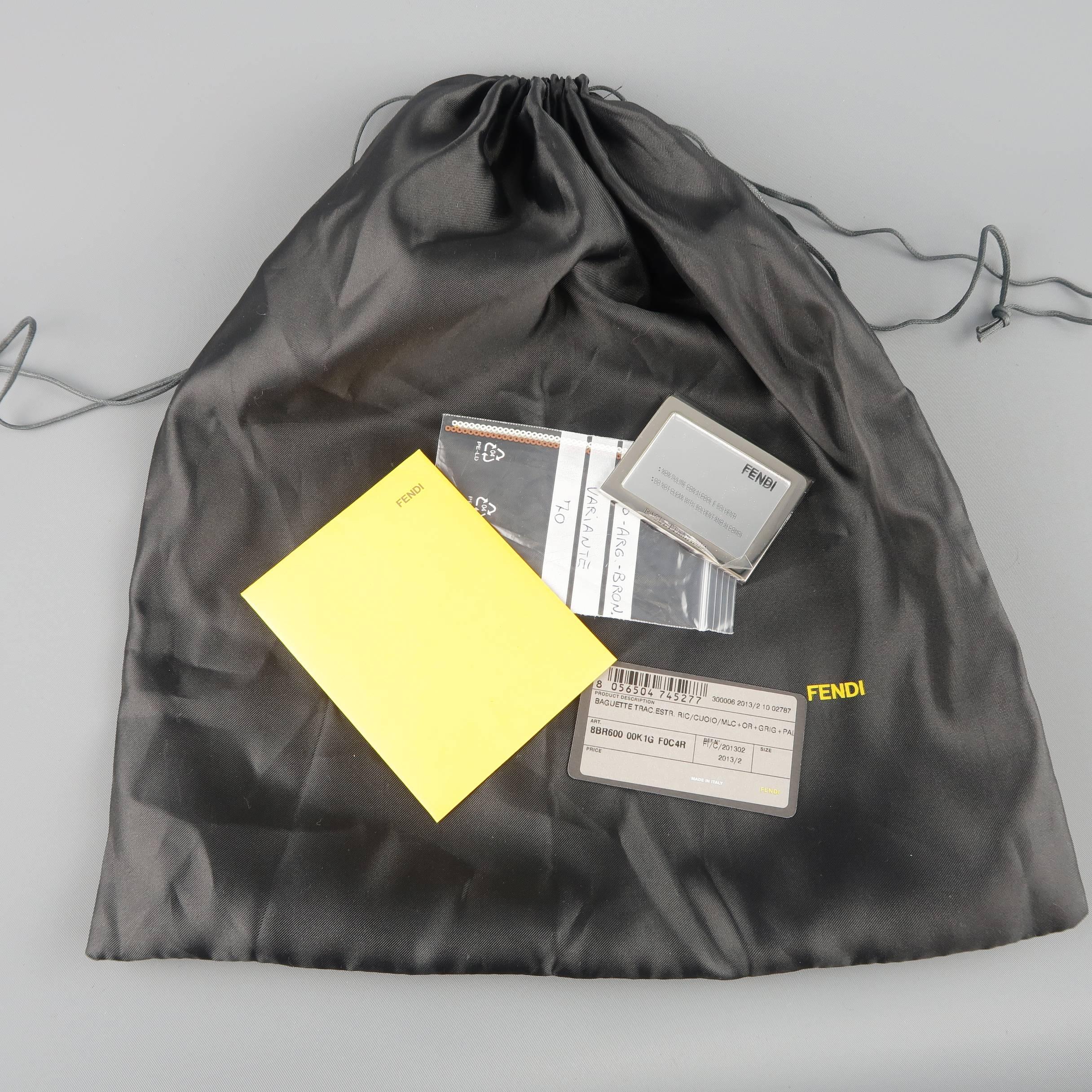 Fendi Bolso - Bolso de piel de serpiente con cuentas florales crema y amarillo 9