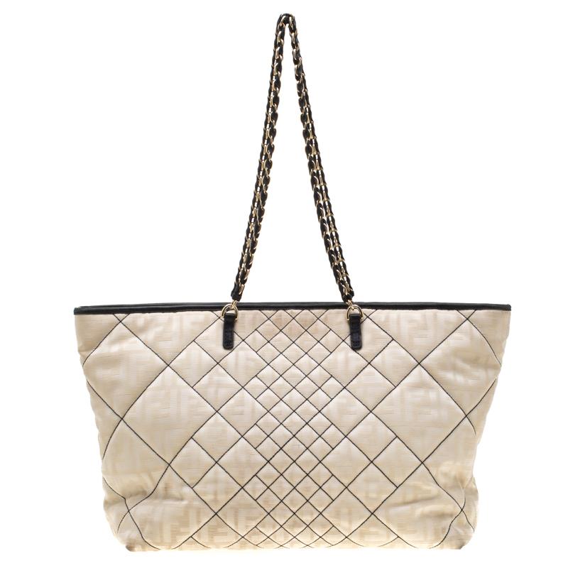 Give yourself a smart look with this Roll shopper tote made from Zucca coated nylon and accented with a quilted pattern all over. This contemporary design can hold more than just essentials in its satin lined interior. This excellent piece from
