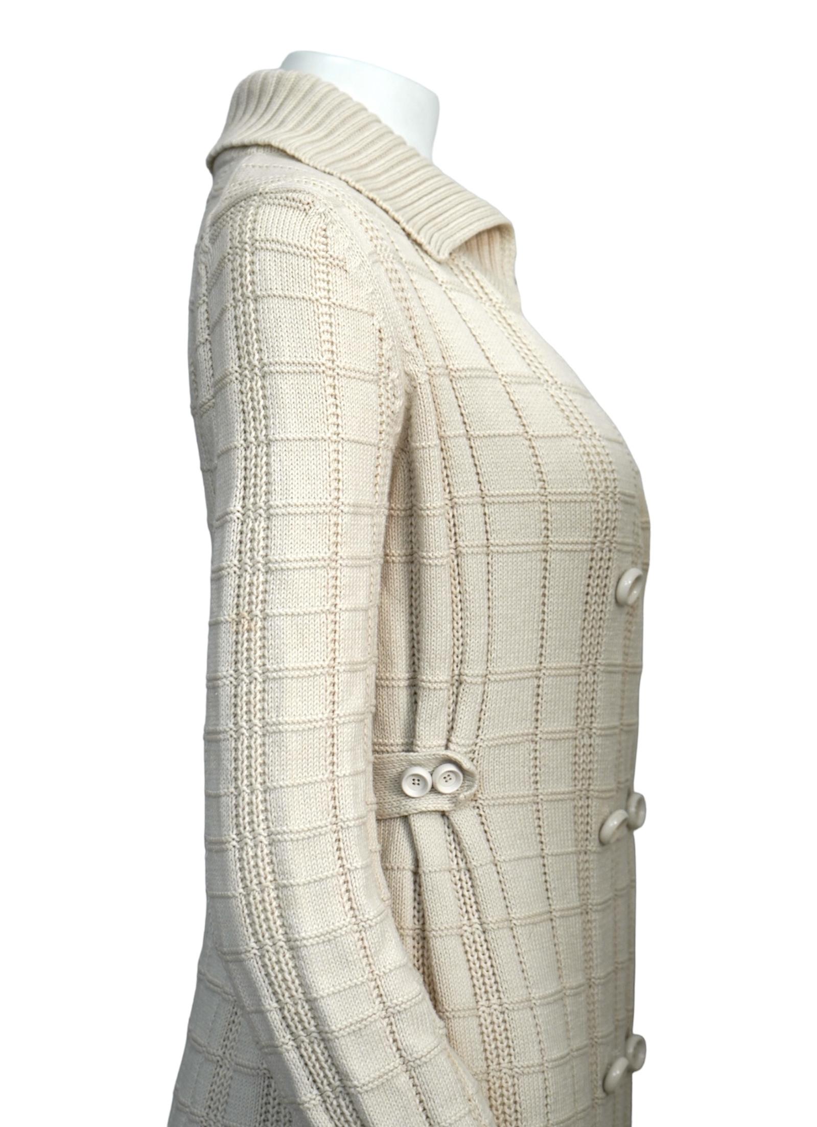 Fendi Cream Cardigan Sweater sz 38 For Sale 1