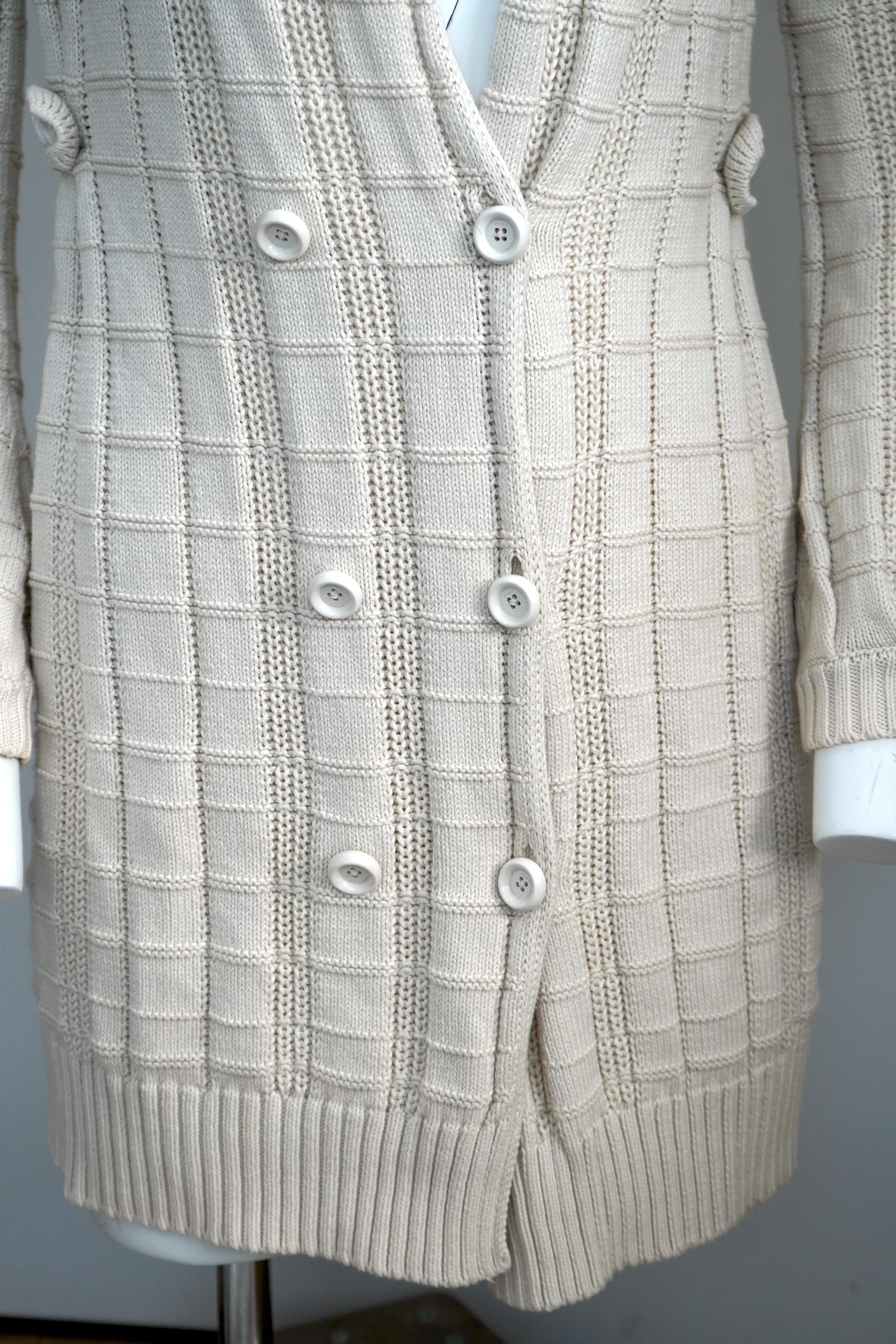 Fendi Cream Cardigan Sweater sz 38 For Sale 3