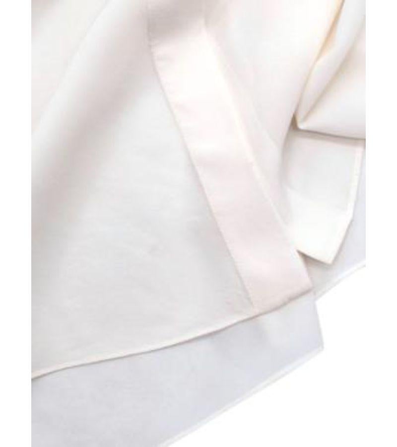 Fendi Cream & Coffee Silk Neck-tie Blouse For Sale 5