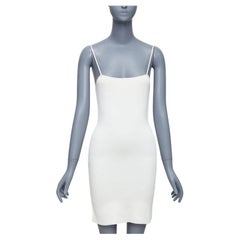 Fendi crema, oro, fibbia FF, taglio sul retro, abito slip strappy bodycon IT36 XXS